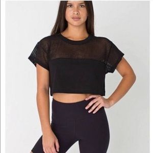 American Apparel Waffle Mesh Crop Top